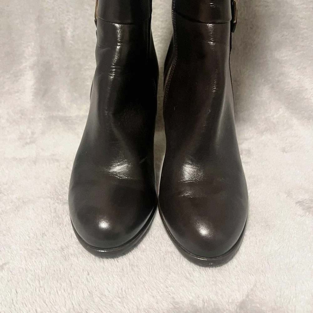 LK Bennett London Brown Knee Boots‎ Uk 38 RRP £450 Genuine Leather Made Italy